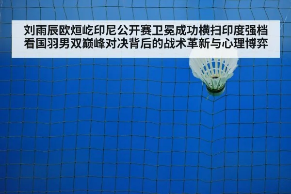 刘雨辰欧烜屹印尼公开赛卫冕成功横扫印度强档 看国羽男双巅峰对决背后的战术革新与心理博弈